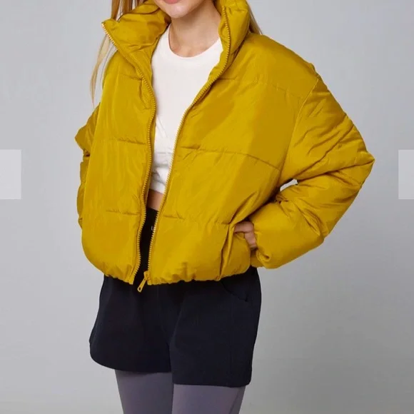 FOREVER 21 YELLOW MUSTARD PUFFER JACKET